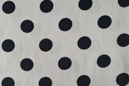 Viscose Twill Polka Dot Off White