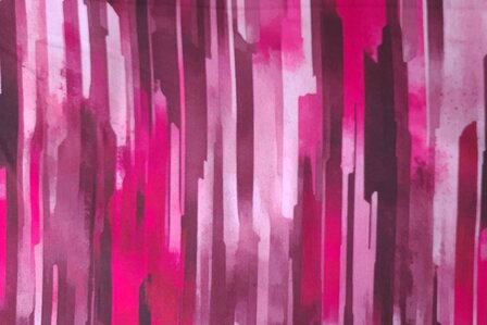 Ecovero Viscose Twill Stripes Magenta