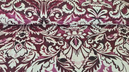 Viscose Crepe Ornament Bordeaux