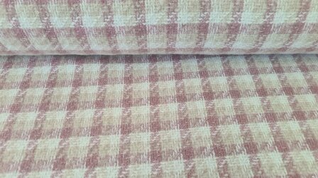 Brushed Boucl&eacute; Check Ros&eacute;