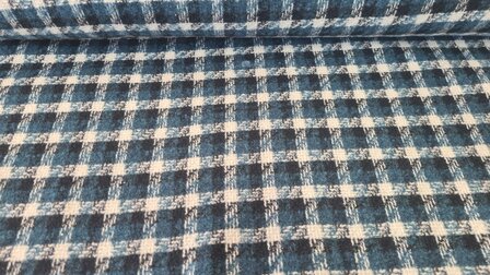 Brushed Boucl&eacute; Check Petrol