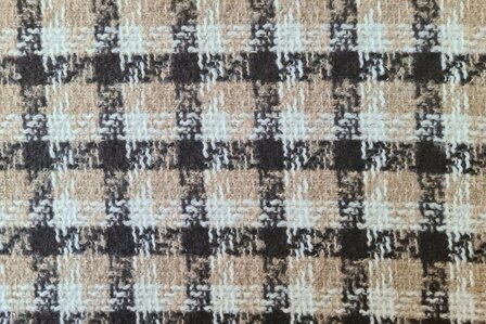 Brushed Boucl&eacute; Check Brown
