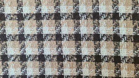 Brushed Boucl&eacute; Check Brown