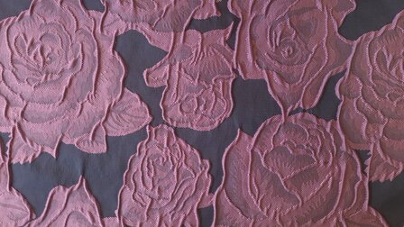 Jacquard Roses Wine Red