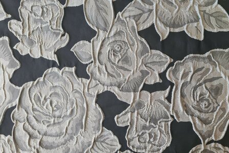 Jacquard Roses Grey
