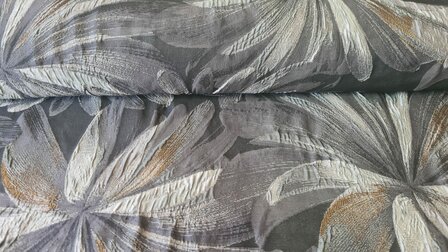 Jacquard Lurex Flowers Antra