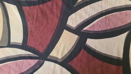 Viscose Stretch Abstract Multi-Red