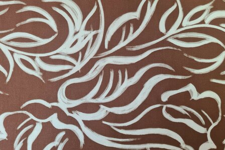 Viscose Twill Abstract Shapes Caramel