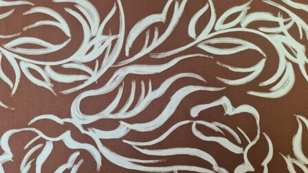 Viscose Twill Abstract Shapes Caramel
