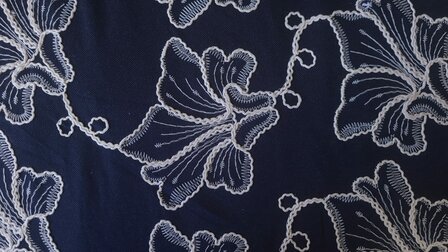 Knitted Twill Embroidery Navy