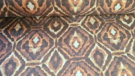 Knitted Viscose Abstract Caramel