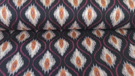 Punta Abstract Black/Wine Red