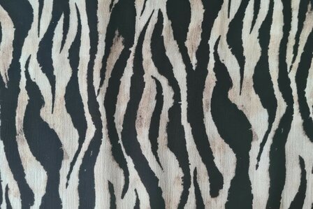 Viscose Crincle Zebra Beige/Black