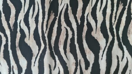 Viscose Crincle Zebra Beige/Black