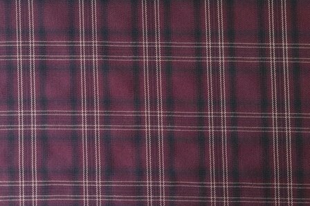 Stretch Check Glasgow Wine Red