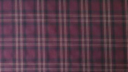 Stretch Check Glasgow Wine Red