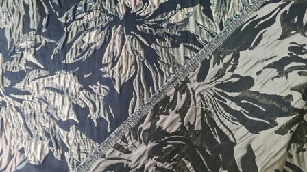 Jacquard Lurex Flower Navy