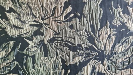 Jacquard Lurex Flower Navy