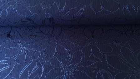 Jacquard Flower Navy