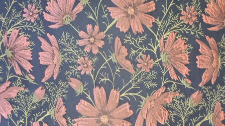 Jacquard Flower Navy/Red