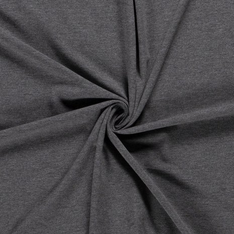 Katoen Tricot Effen Melée Grijs