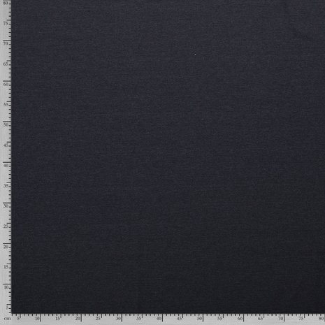 Katoen Tricot Effen Melée Donker Blauw