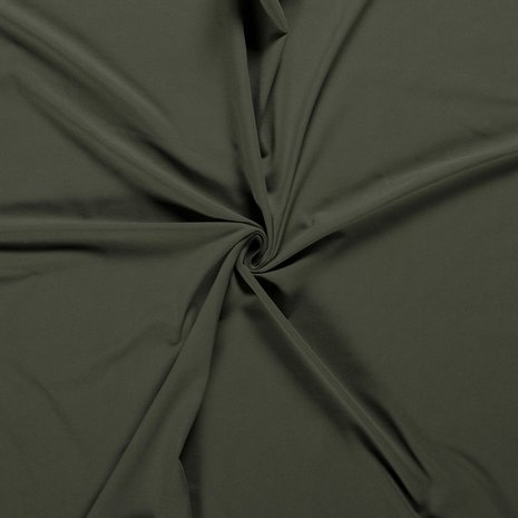 Katoen Tricot Effen Olijf Groen