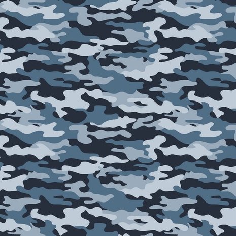 Baumwolle Army Camou Blue