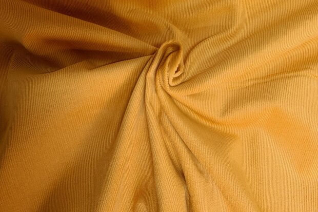 Washed stretch  Fine-Cord Oker