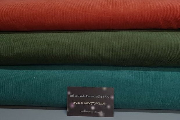 Washed stretch Fine-Cord Petrol