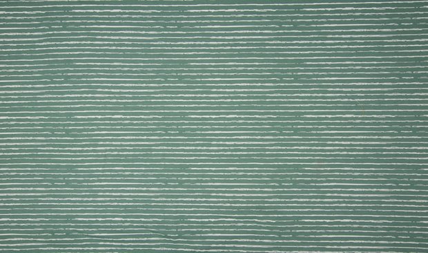 Cotton Jersey Vintage Stripes Old Green