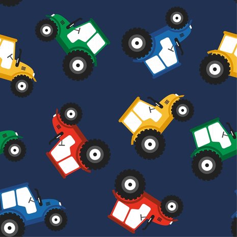 Cotton Jersey Tractor Navy 2
