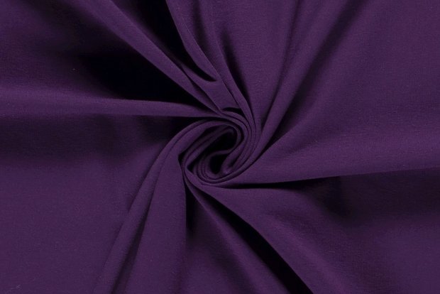 Baumwoll Jersey Uni Mittel Lilla