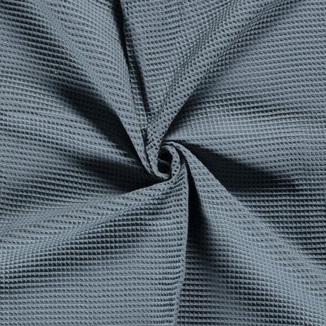 Wafelstof Oud Blauw