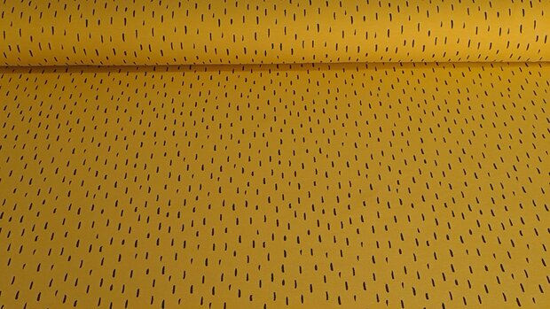 Organic Cotton Jersey Fantasy stripes Yellow