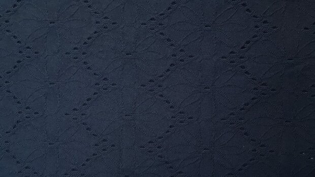 Cotton Jacquard Jersey Navy