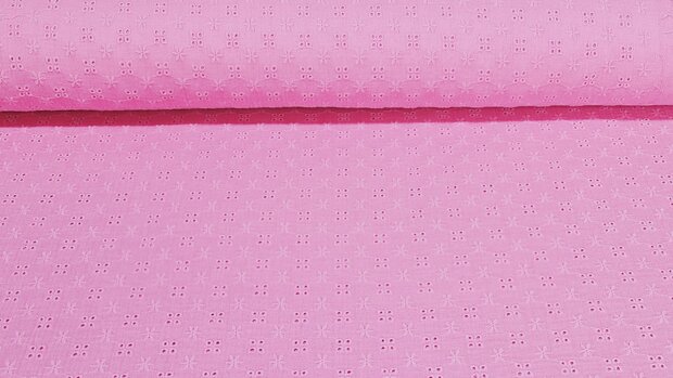 Mousseline Broderie Pink