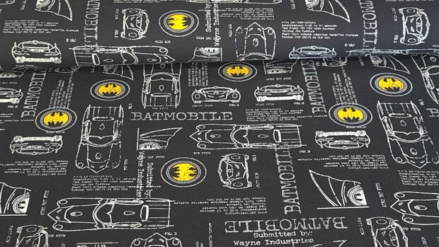 Cotton Jersey Batman Black