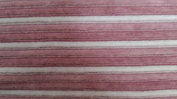 Nicky Velours Stripes Old Rosé