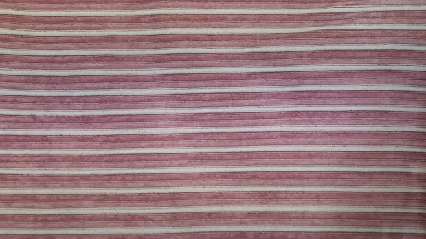 Nicky Velours Stripes Old Rosé