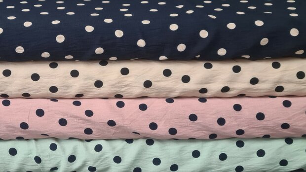 Viscose Crepe Dots Rosé