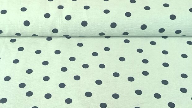 Viscose Crepe Dots Mint