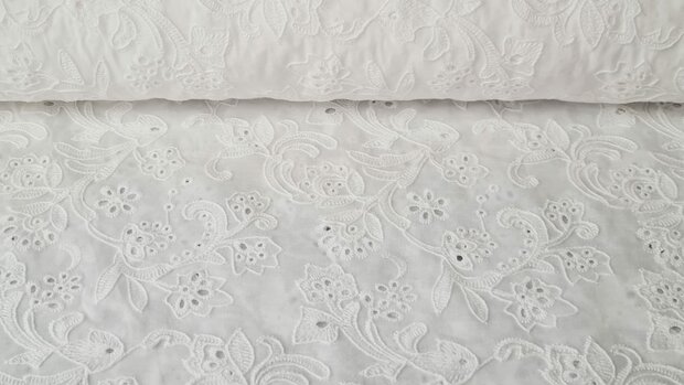 Cotton Embroidery Off White