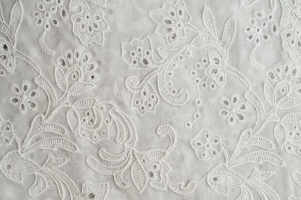 Cotton Embroidery Off White