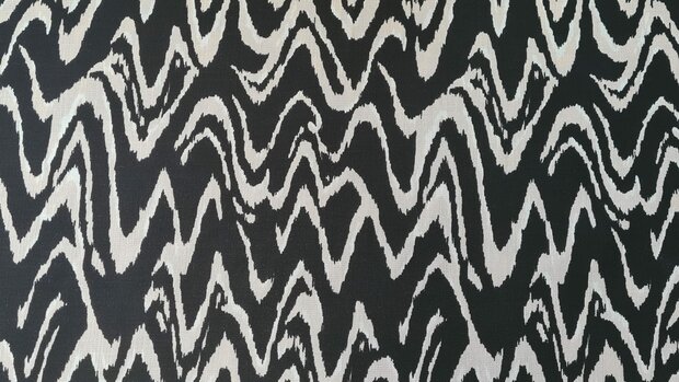 Viscose Stretch woven Abstract Black