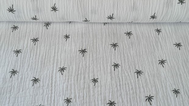 Mousseline Palm Trees Off White