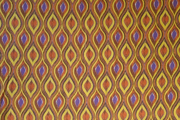 Viscose Crincle Lurex Yellow/Orange