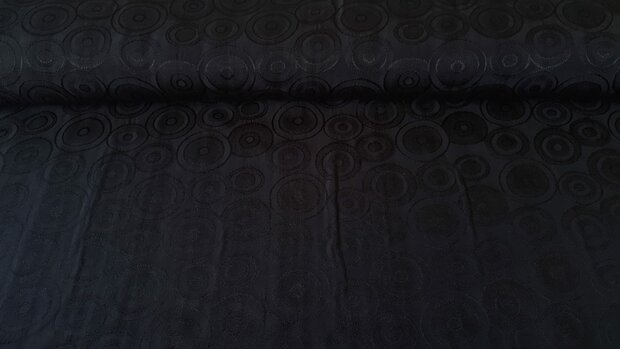 Viscose Satin Jacquard Black