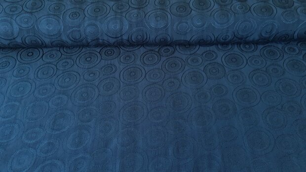 Viscose Satin Jacquard Petrol