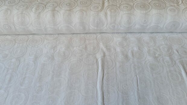 Viscose Satin Jacquard Off White